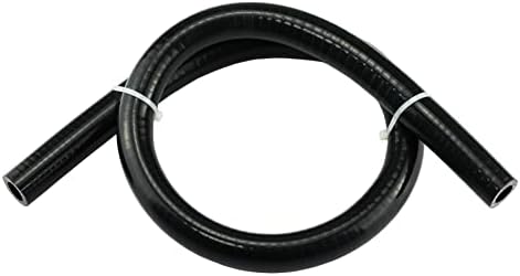 Ucreative 3.2FT ID 5/8" (16mm) Reinforced High Temperature Silicone Vacuum Tubing Hose 200PSI Max Pressure Black