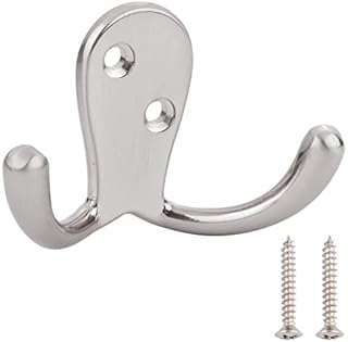 Amazon Basics AB4900-SN-5 Robe Hook, Satin Nickel