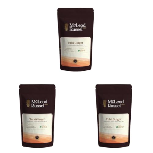 Image of McLeod Russel 1869 - Tulsi Ginger | 100g | Long Leaf Green Tea | 100% Pure & Natural Tulsi & Ginger | Immunity-Booster | Ayurvedic | 40+ Cups (Pack of 3)