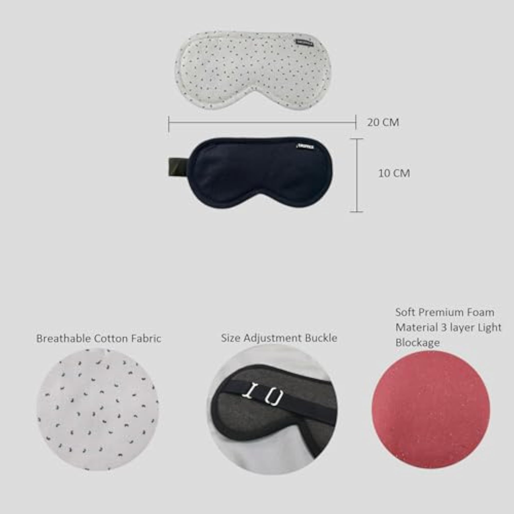 Adjustable Cotton Sleeping Mask for Men and Women