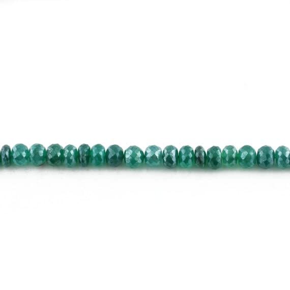Perles de Green Onyx 9mm rondelles facettées pour éviter les bijoux ternes SB3038