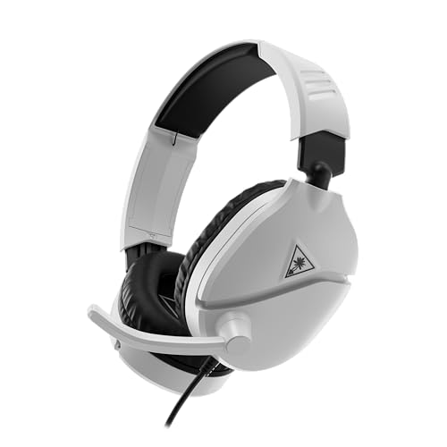 Turtle Beach Recon 70 Multiplatform Gaming Headset for PS5, PS4, Xbox Series X|S, Xbox One, PC & Mobile w/ 3.5mm Wired Connection – Flip-to-Mute Mic, 40mm Speakers, Lightweight Design, White