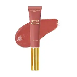 Revolution Pro- Iconic Matte Cream Blush- Wand Stripped Pink | Lightweight formula |Buildable & Blendable |Soft-focus matte effect |Easy-to-use wand applicator | 15ml