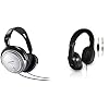 Philips SHP2500/10 HiFi TV Kopfhörer mit Kabel (Exzellenter Sound, Geräuschisolation, 6 m Kabel) Silber/schwarz…