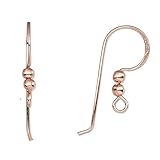 10 Pure 100% Genuine Copper Big 7/8 inch (22mm) Fancy French Hook Fishhook Flat Wire Double Ball Hook Earring Findings with Loop