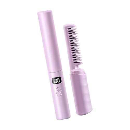 harayaa Dispositivo para alisar el cabello con calentamiento rápido y carga USB, ideal para mujeres y niñas, violeta miniatura 2