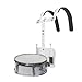 Garneck Adjustable Snare Drum Carrier for Marching Band Easy Assembly Snare Drum Accessories Durable White Back Frame for Percussion Instruments