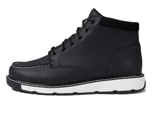 Image of Carhartt® Millbrook 5" Moc Soft Toe Wedge Casual Work Boots – Leather Upper – Synthetic Lining Black Oil Tanned 11.5 D - Medium