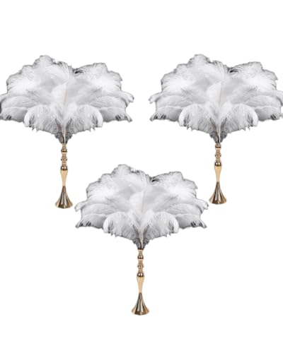 100 pcs. White Ostrich Feathers 13 to 17 inches Long with Gentle hints of Ivory. USA Store ExoticFeathersLA