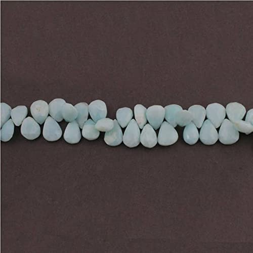 Perles d'opale bleue de qualité gemme taillées en poire pour bijoux haut de gamme SB2597