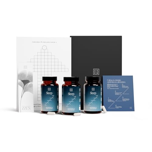 ZZEN SLEEP | Magnesio Bisglicinato, L Triptófano, Valeriana, GABA, Vitamina B6 | Fórmula Avanzada para Dormir Profundamente, Reducir Ansiedad e Insomnio
