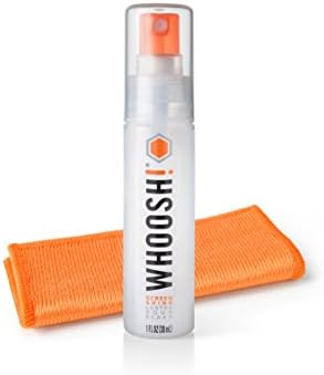 WHOOSH! Screen Shine; Duo - Completely natural screen cleaner for use on all devices - 100ml spray bottle and 8ml travel size bottle with 2 microfibre cloths