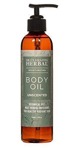 Unscented Body Oil, Unscented Massage Oil, Fragrance Free Body Oil, Herbal Oil for Eczema, Sensitive and Dry Skin, Jojoba Apricot and Grapeseed Oil for Skin, Oraâ€™s Amazing Herbal