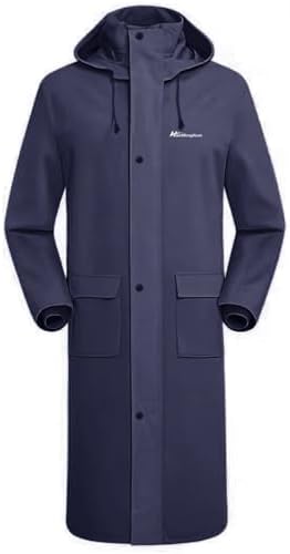 HANMENGXUAN Men's Rain Jacket with Hood Waterproof Lightweight