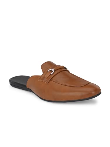 Image of San Frissco Men's Loafers Textured Horsebit Mules Slip On Shoes /Soft Cushioned Footbed Insole with TPR Sole /Stylish Durable Flexible Perfect for Party, Events, Weddings and Office