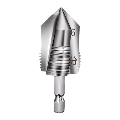 Broca escalonada de elevación de tuberías de 1/2 pulgada 3/4 pulgadas, vástago hexagonal para tareas de instalación y reparación de tuberías, abridor de expansión de agujeros, broca de metal