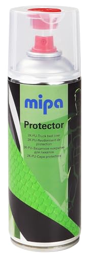 MIPA Spray protettivo nero opaco, 2 K, 400 ml, con indurente, protezione da pietrisco