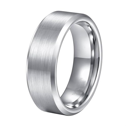 Bague en tungstène anti-rayures 8mm, fini les alliances argentées qui s'usent vite