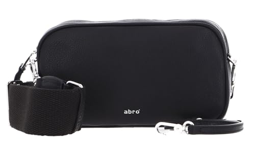 Sac crossbody Tina L ABRO Leather Dalia noir avec boucles nickel pour le quotidien