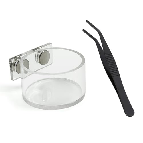 Jumping Spider Feeding Dish Set Magnetic Water Bowl Reptile Feeding Tongs Jumping Spider Enclosure Accessories