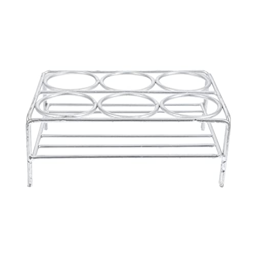 CHILDWEET Laboratory Shelf Accessories Labs Crucible Rack Crucible Supporting Tools Chromeplated Crucible Rack Crucible Support Rack Crucible Base Rack Wire Shelf Brackets Silver