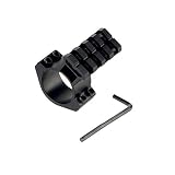 Tamaño del riel: 20 mm. FOCUHUNTER Alcance de riel Montaje de Barril Adaptador de Anillo de riel de 25,4 mm con Soporte de riel Weaver Picatinny de 20 mm Soporte para Exteriores Soporte de Linterna Apunte
