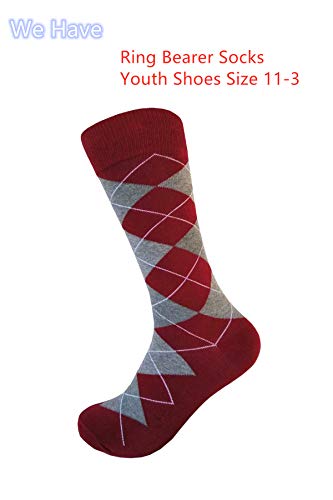 Triple M Plus Men's Burgundy Dress socks,One size fits most men; Sock Size 10-13.2