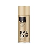 CL COSMOS LAC Sprühlack Elfenbein, glänzend - Spraydosen Sprühfarbe Lack Spray Farbspray Sprühdose Farbe für Kunststoff, Metall, UVM. (RAL 1014 - Elfenbein)
