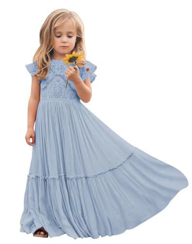 Kids Flower Girl Dress for Wedding Junior Bridesmaid Dress Lace Chiffon Pageant Dresses for Girls Party Gowns