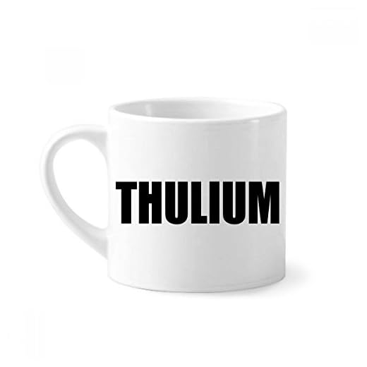 DIYthinker Thulium-element namn kemi mini kaffemugg vit keramik kopp med handtag 17,7 cl gåva