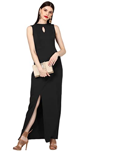 Image of PristiveFashionHub Women's Comfortable Round Neck Sleeveless Dresses for Women || Western Dresses for Women