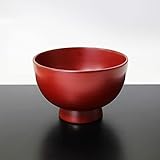 合鹿椀 古代朱 畠中作 越前漆器 和食器 木製 漆塗り 国産 日本製 伝統工芸品 大きめ 汁椀 お椀 丼 どんぶり 高台 600cc