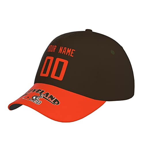 Cleveland Hat Caps Adjustable Custom Any Name & Number Gifts for Dad Men Kids Fans