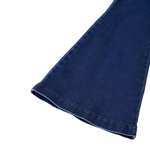 Nivne Tco Tween Girls Flare Jeans - Long Bell Bottom Wide Leg Denim Pants,Crossover Flare Leggings for Girls (US, Age, 12 Years, Blue) by Nivne Tco - Used condition - Image 3