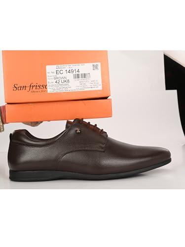 Image of San Frissco Comfort-Fit Formal Derbys Polyurethane Upper Lightweight Shoes /Comfortable Fashionable Stylish Flexible for Men