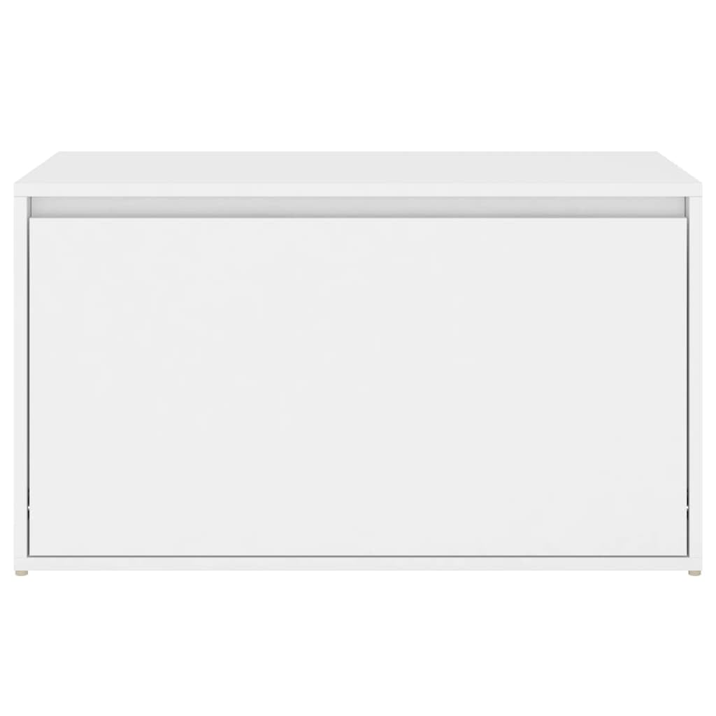 vidaXL Flurbank 1 Schublade Sitzbank Sitztruhe Schuhbank Garderobenbank Truhenbank Bank mit Stauraum Flurmöbel 80x40x45cm Weiß Holzwerkstoff
