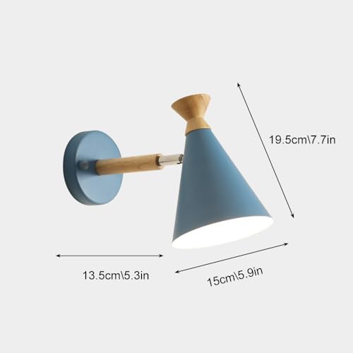 Lámparas de pared modernas y sencillas E27 con aplique de pared de pasillo ajustable de madera 5