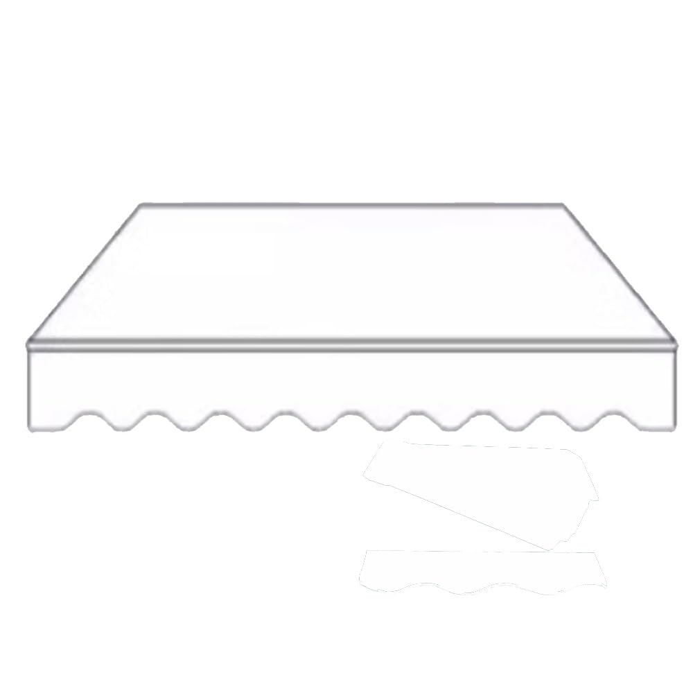 GJZQDKX Retractable Manual Awning Replacement Fabric for Outdoor Use Waterproof Canopy for Doors & Windows 200cm 250cm 300cm 400cm (Brown 13x8ft/400x250cm)