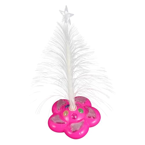 Angoily Colorful Fiber Optic Christmas Tree Night Light Festive Home Decoration Random Color Flashing Effects for Parties Weddings Rooms No Battery Required