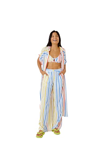 CALCA PANTALONA GLAM LISTRADO FEIRA, ADULTO FEMININO, LISTRADO FEIRA, M