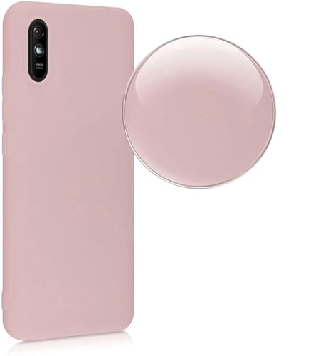 Custodia Cover compatibile con XIAOMI REDMI 9AT / 9i / REDMI 9A / M2006C3LVG M2006C3LG M2006C3LI M2006C3LII Case protezione posteriore Slim matte Gel Silicone TPU (rosa)