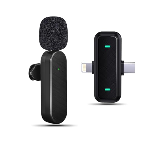 Bayanbulu Kabelloses Lavalier-Mikrofon für iPhone, iPad, Android-Handy, Mini-Mikrofon für Videoaufnahmen, TikTok, Vlog, YouTube, Rauschunterdrückung, Plug-Play Clip on Microphone (1er-Pack) Bayanbulu Kabelloses Lavalier-Mikrofon für iPhone, iPad, Android-Handy, Mini-Mikrofon für Videoaufnahmen, TikTok, Vlog, YouTube, Rauschunterdrückung, Plug-Play Clip on Microphone (1er-Pack)