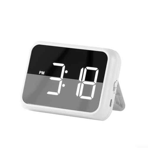 Reloj despertador digital LED para evitar luces molestas de noche con brillo ajustable 4