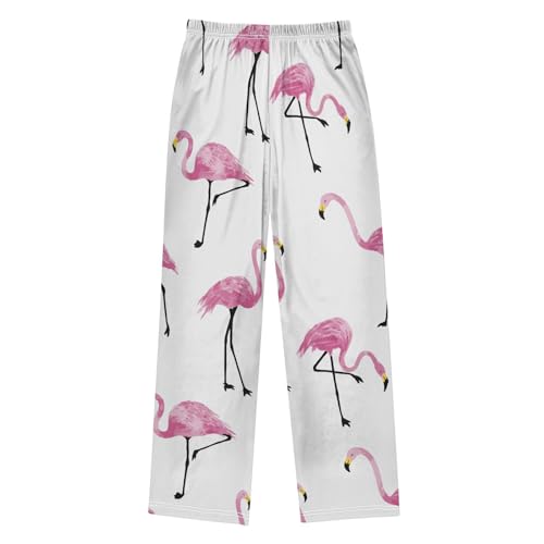 Flamingo Color Boys Pants Boys Athletic Pants Long Pant for Boywith Pockets Wide-Leg Size 6-14Y2
