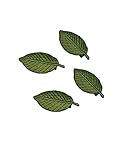Leaves Hair Clip Embroidery Leaf-Shaped Hairpin Girls Leaves Hair Barrettes BW06 (4 Pcs-Green)