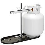 RVMATE RV Dual Propane Tank Mounting Rack for 20 lbs Tanks, Black, Dual RV Propane Tank Cylinder Rac