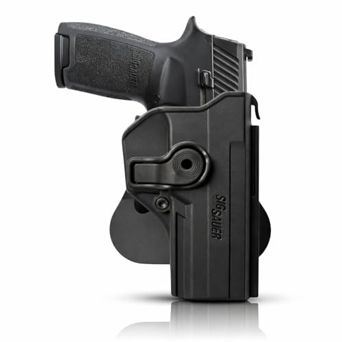 IMI Defense Level 2 Polymer Retention Holster for Sig Sauer P320 Full Size, M17, X-Five & P250 Full Size – Right Hand, Black