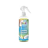 Yass Clean 2 in1 Fabric Freshener Spray 500ml, Odour Eliminator & Long Lasting Fabric Spray for Clothes, Curtains, Upholstery, Bedding, Carpets & Soft Furnishings (Creamy Coconut Scent)