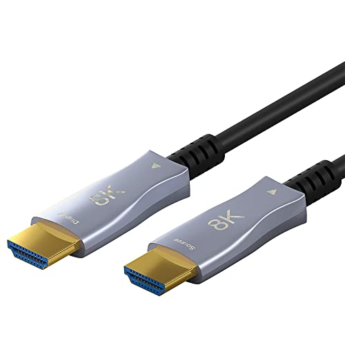 goobay 65561 HDMI Kabel 2.1 (AOC) 40 m / 8 K 60 Hz und 4 K 120 Hz Glasfaserkabel/Optisches HDMI Kabel für HDTV, Beamer, Projektor, Monitor etc. / Aktives AV Kabel
