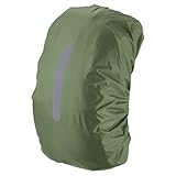 PATIKIL 65-75L Waterproof Backpack Rain Cover, Non-Slip Backpack Cover with Vertical Reflective Strap Stay Dry for Hiking, Camping, Hunting, XL, Olive